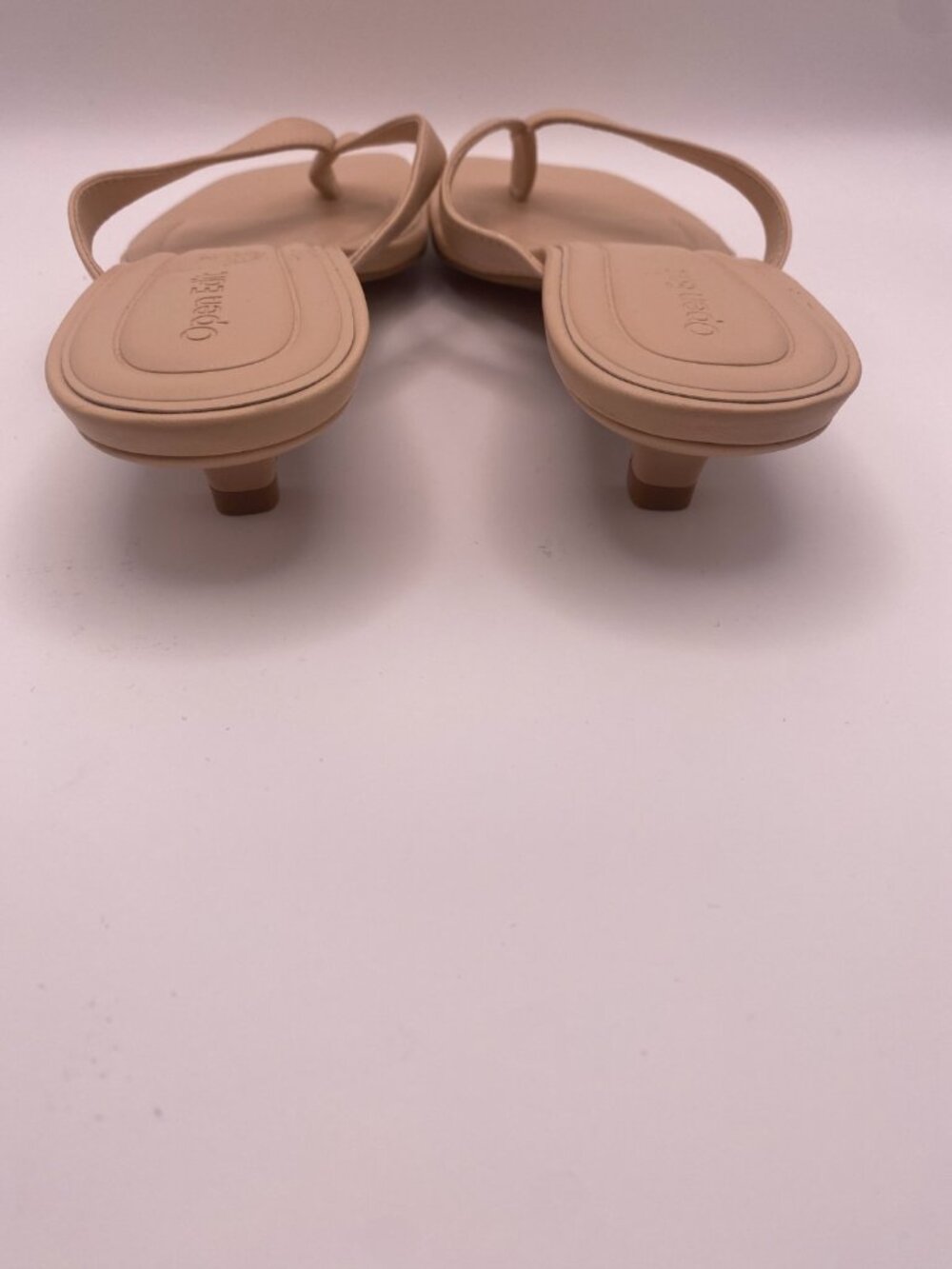 OPEN EDIT Womens Tori Kitten Heel Sandal In Tan Cream Sz 7.5 - Picture 7 of 9